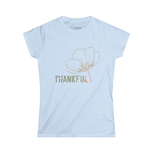 Thankful - Floral Women’s Softstyle Tee