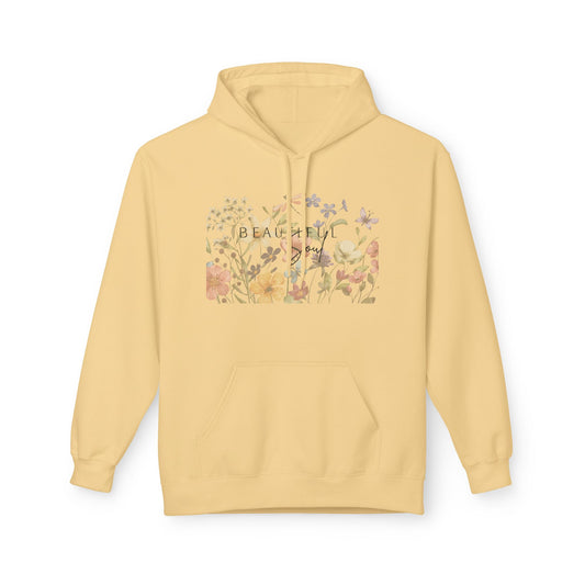Beautiful Soul - Cozy Fleece, Floral Inspiration Hoodie
