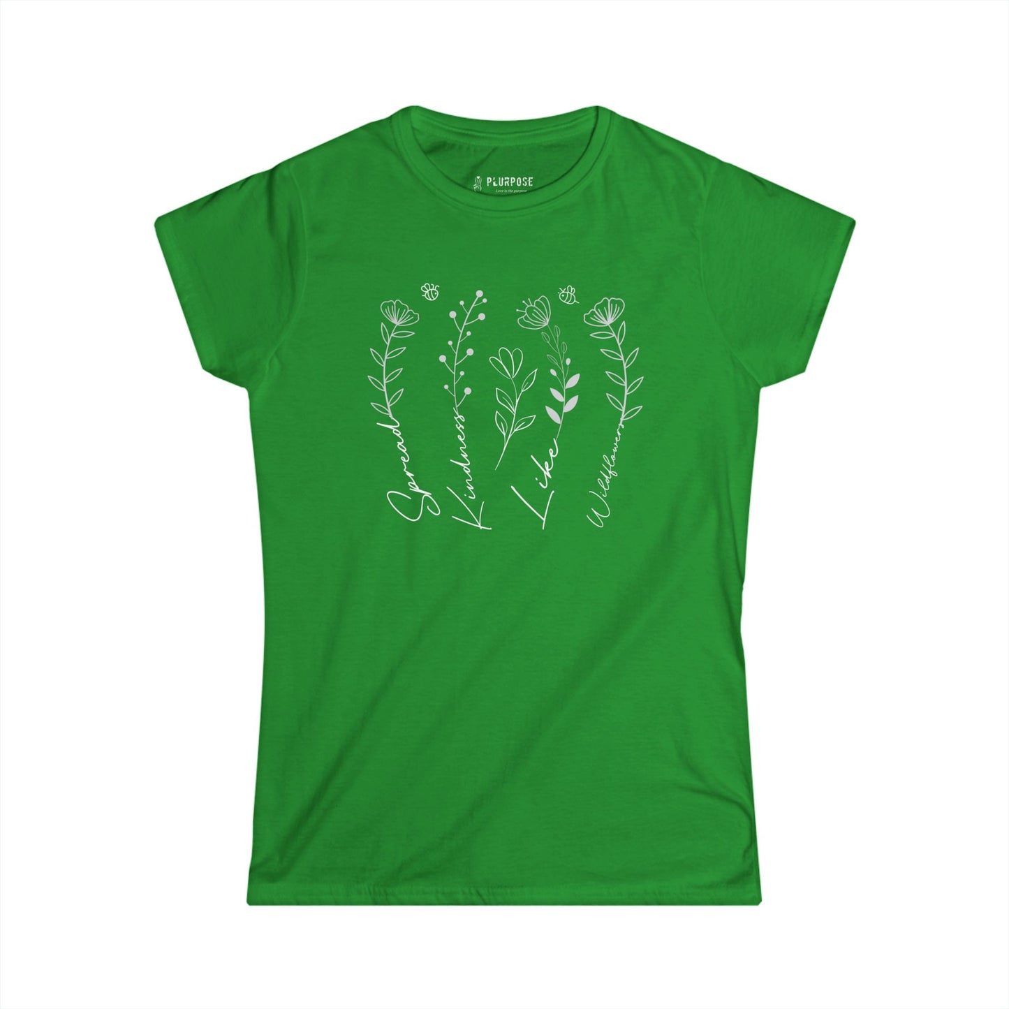 Floral Spread Love like Wildflowers - Women's Softstyle Tee