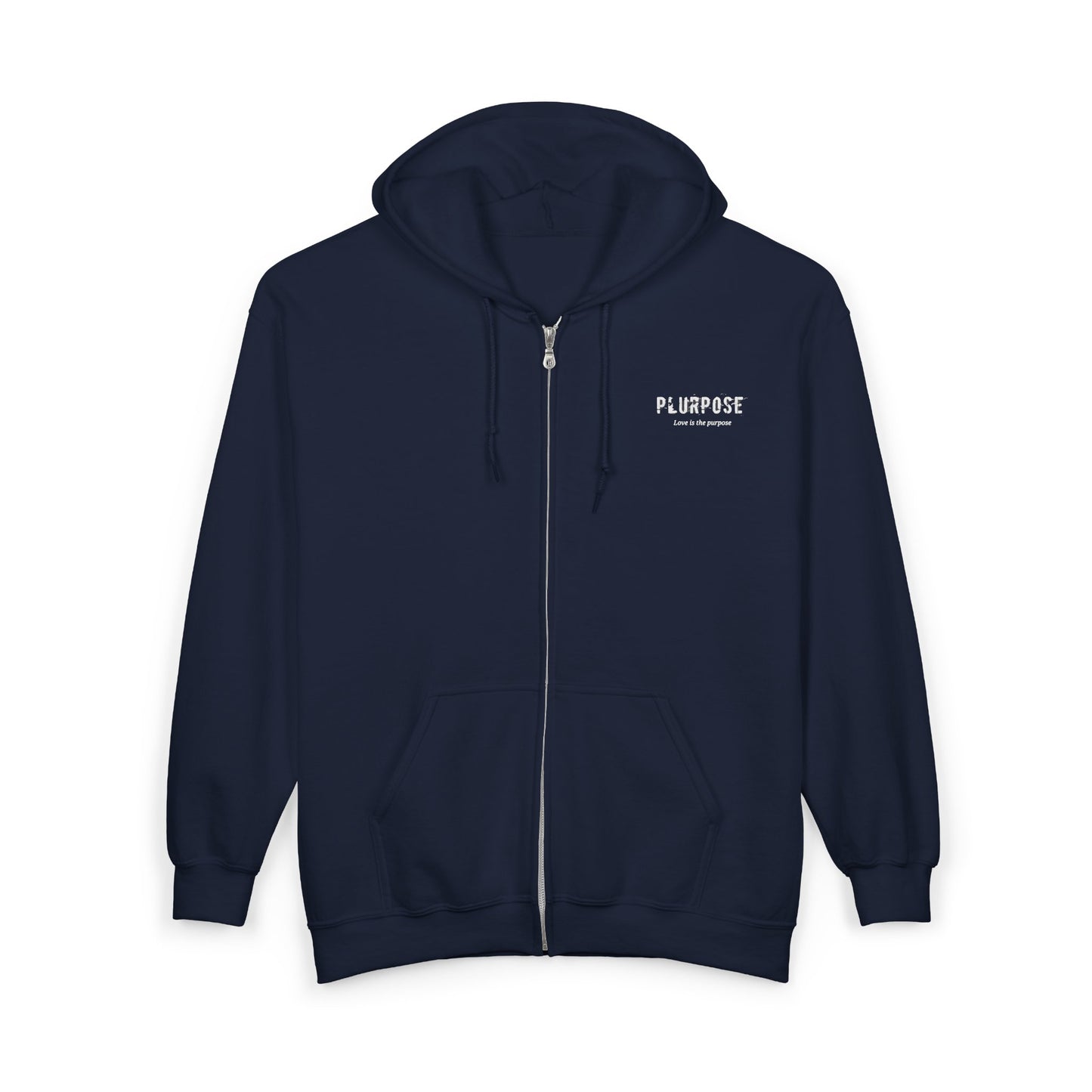 Unisex PLURpose Hoodie - Cozy Zip-Up Sweatshirt for Everyday Wear