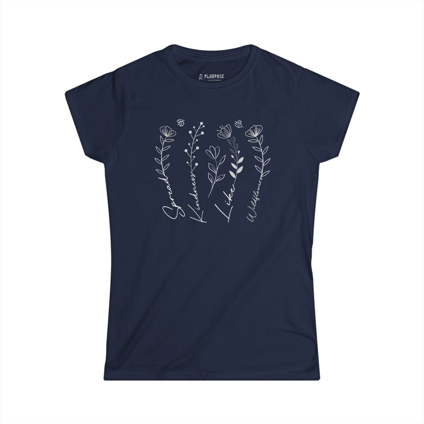 Floral Spread Love like Wildflowers - Women's Softstyle Tee