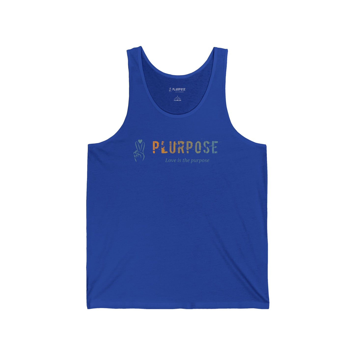 "PLURPOSE" Logo Design - Unisex Jersey Tank Top