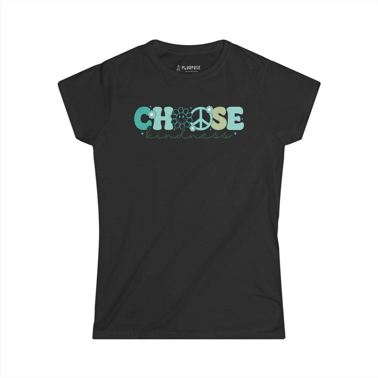 Teal Choose Kindness - Women's Softstyle Tee