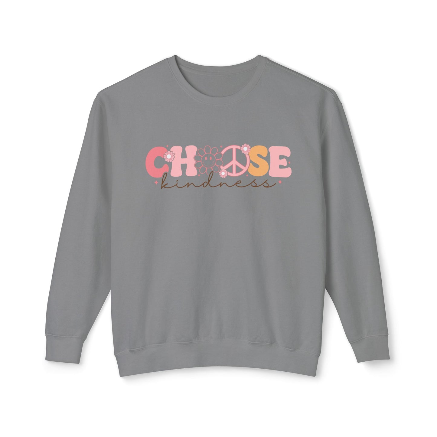 Pink - Choose Kindness - Lightweight Crewneck Sweatshirt
