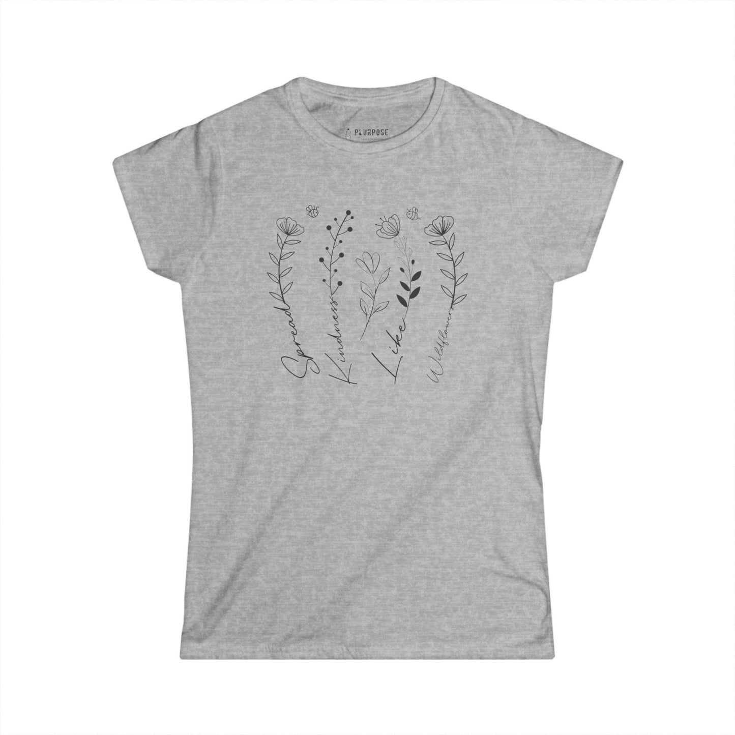 Floral Spread Love like Wildflowers - Women's Softstyle Tee