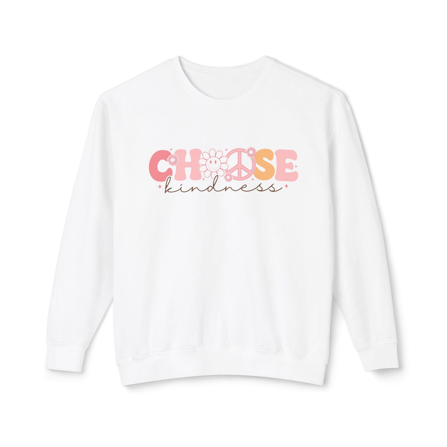 Pink - Choose Kindness - Lightweight Crewneck Sweatshirt