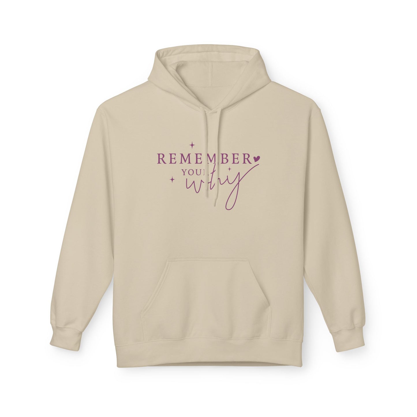 Remember Your Why - Inspirational Fleece Hoodie for Daily Motivation