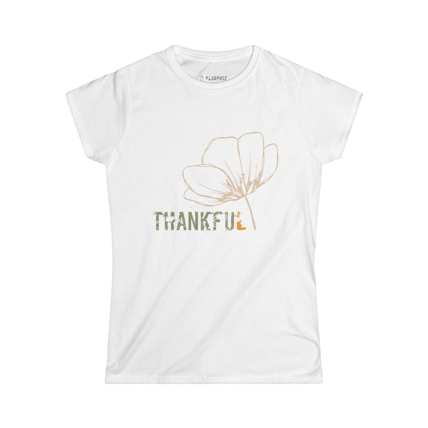 Thankful - Floral Women’s Softstyle Tee