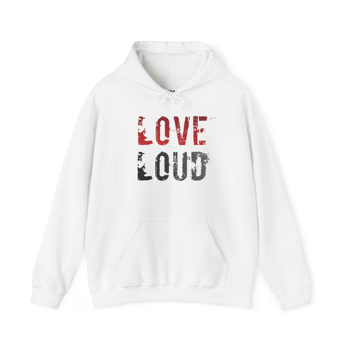 Love Loud Hoodie — "Silence hate. Spread love." Graphic Pullover for Activism & Everyday Wear