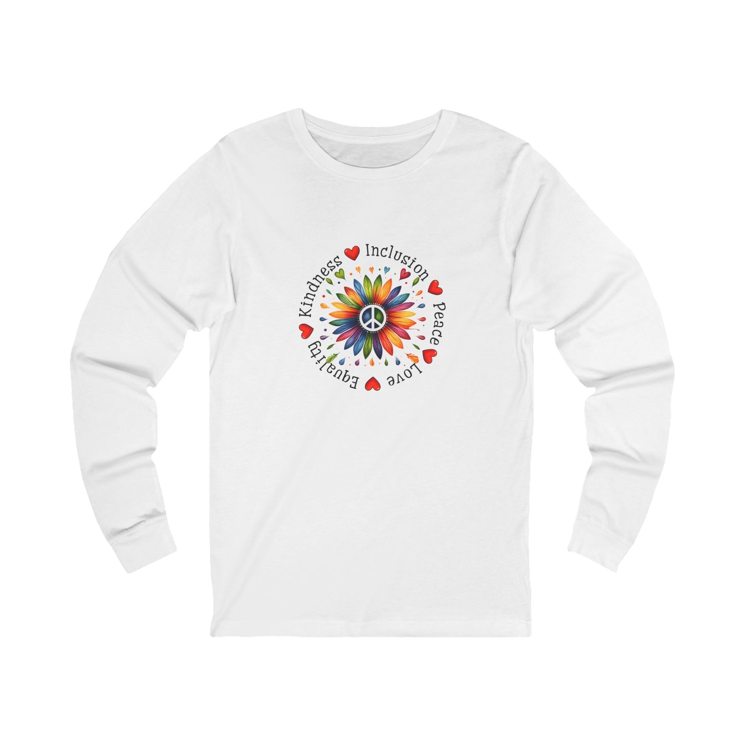 Colorful Peace and Inclusion - Long Sleeve Tee