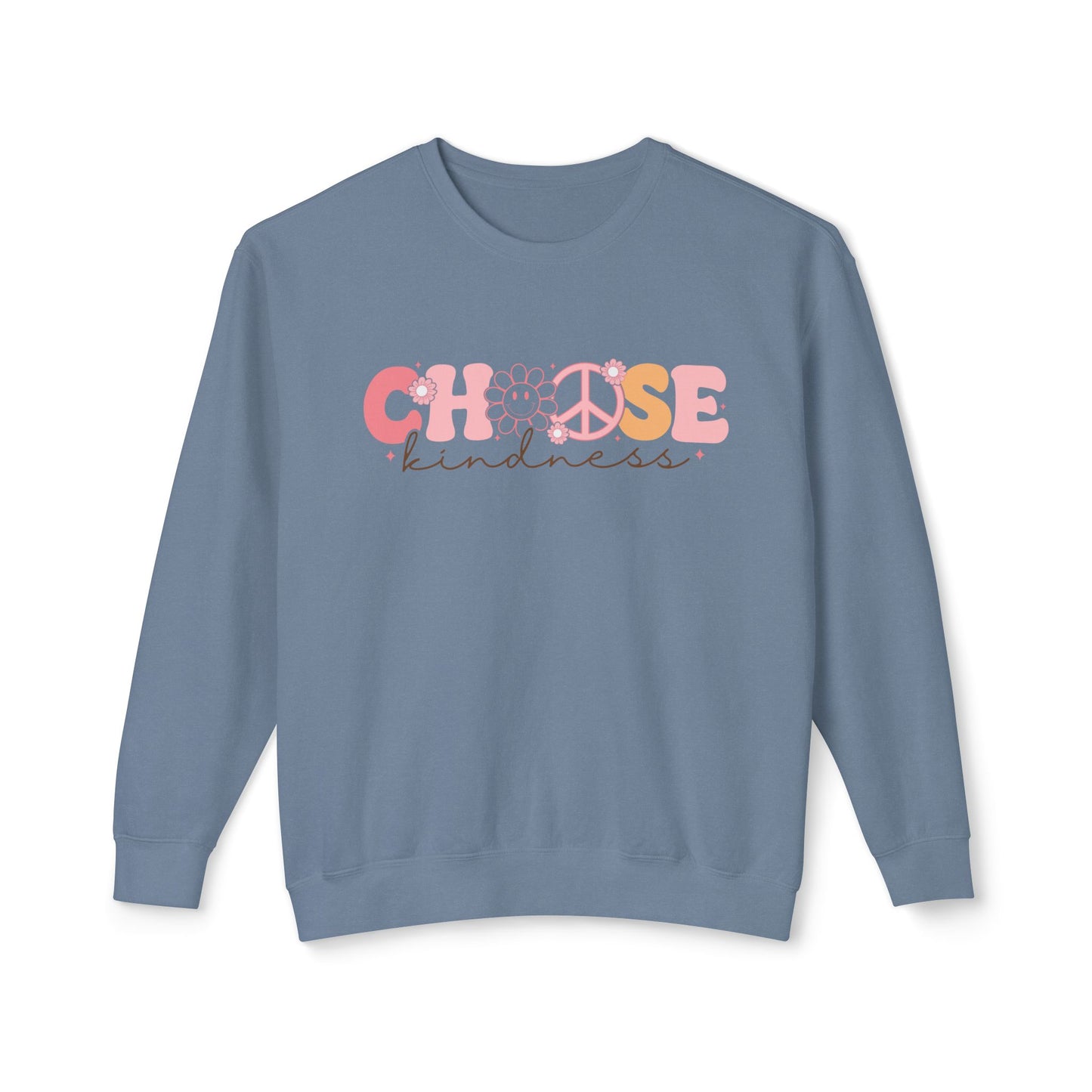 Pink - Choose Kindness - Lightweight Crewneck Sweatshirt