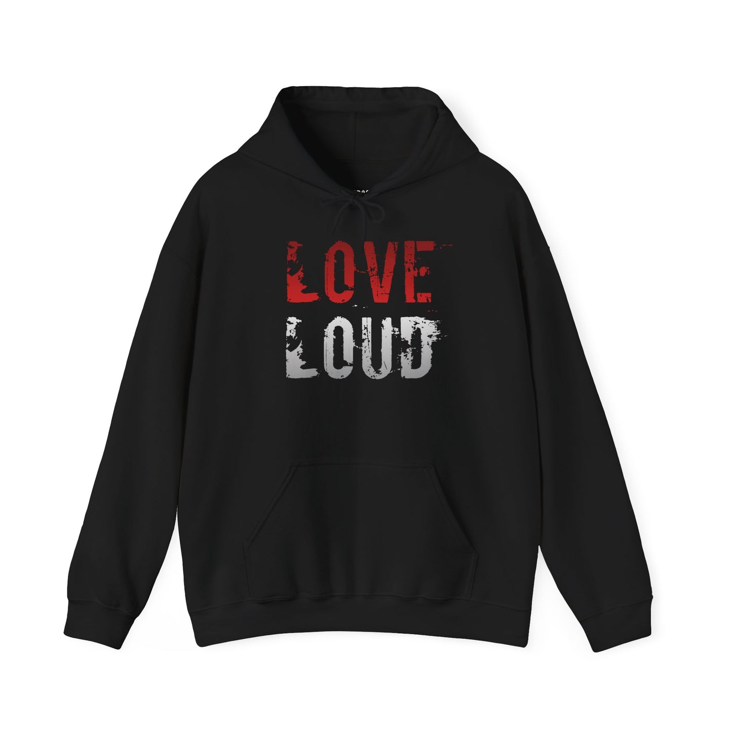 Love Loud Hoodie — "Silence hate. Spread love." Graphic Pullover for Activism & Everyday Wear