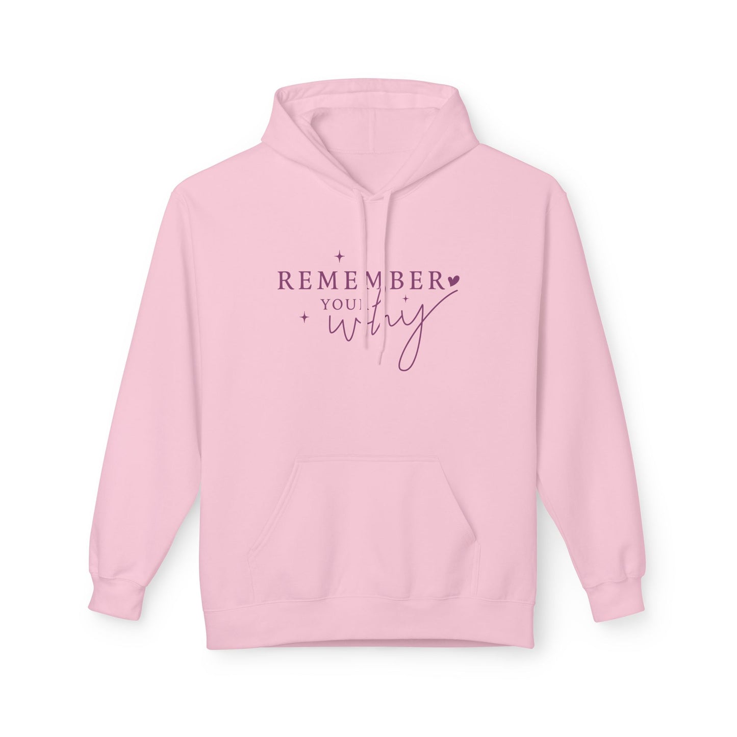 Remember Your Why - Inspirational Fleece Hoodie for Daily Motivation
