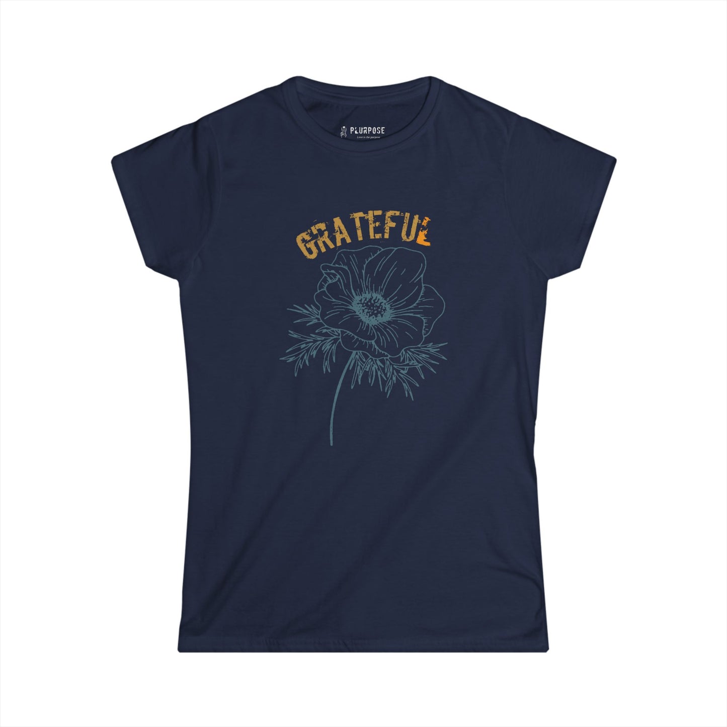 Grateful - Floral Women's Softstyle Tee