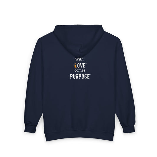 With Love comes Purpose - Unisex Zip Hoodie