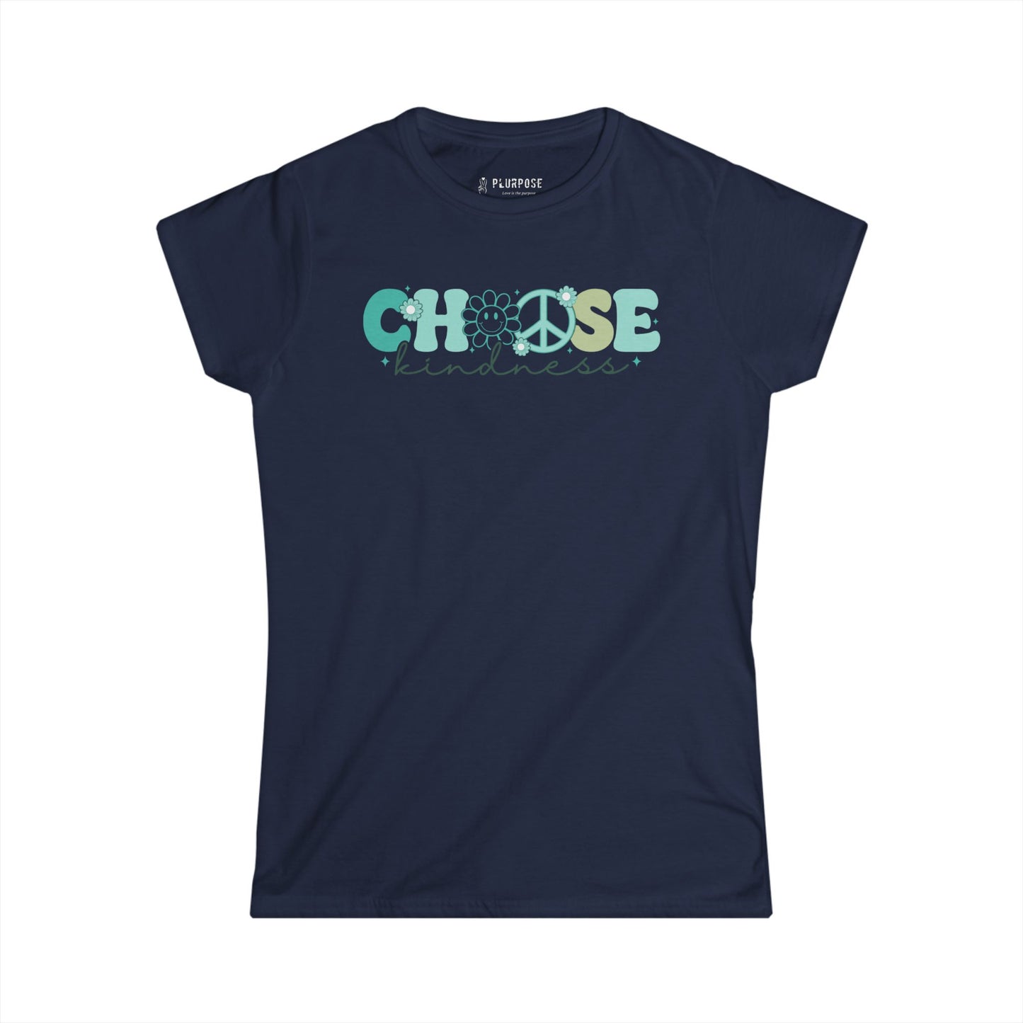 Teal Choose Kindness - Women's Softstyle Tee