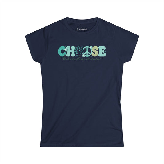 Teal Choose Kindness - Women's Softstyle Tee