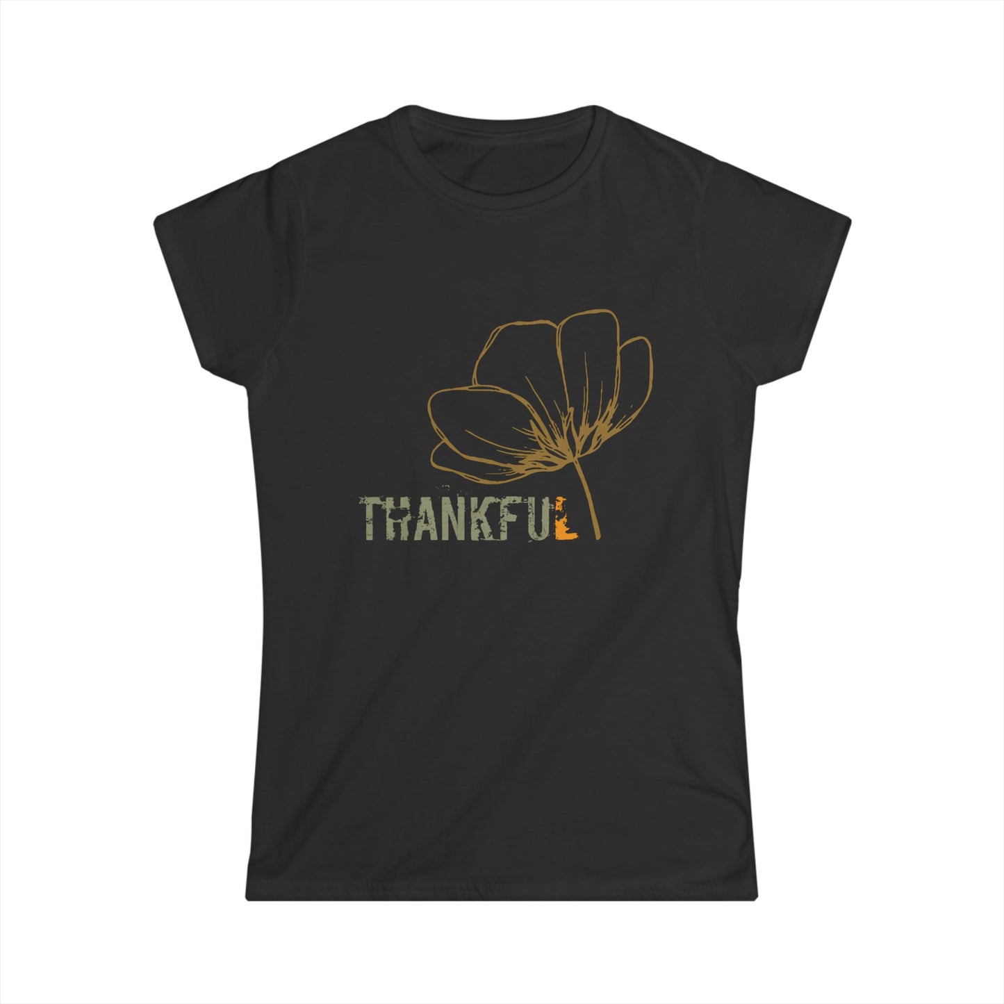 Thankful - Floral Women’s Softstyle Tee