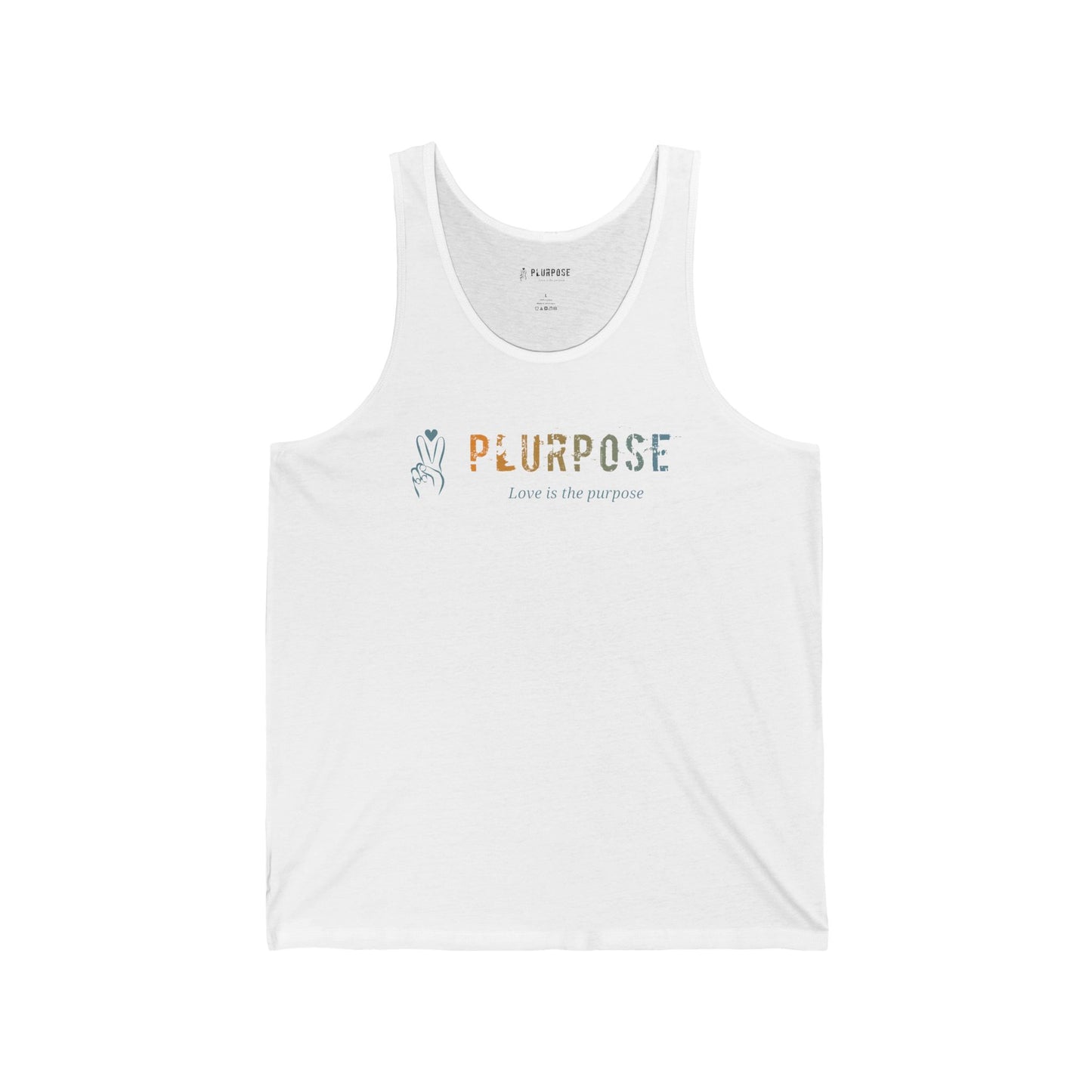 "PLURPOSE" Logo Design - Unisex Jersey Tank Top