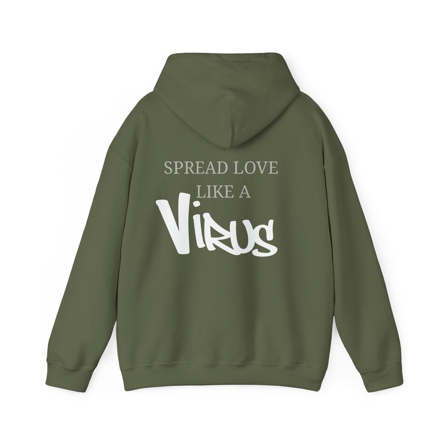Spread Love Like a Virus Hoodie — Plurpose Graphic Pullover