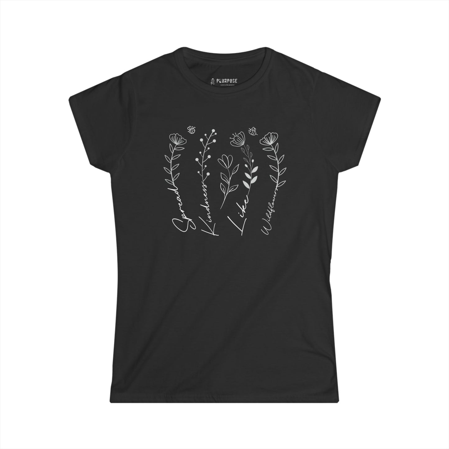 Floral Spread Love like Wildflowers - Women's Softstyle Tee