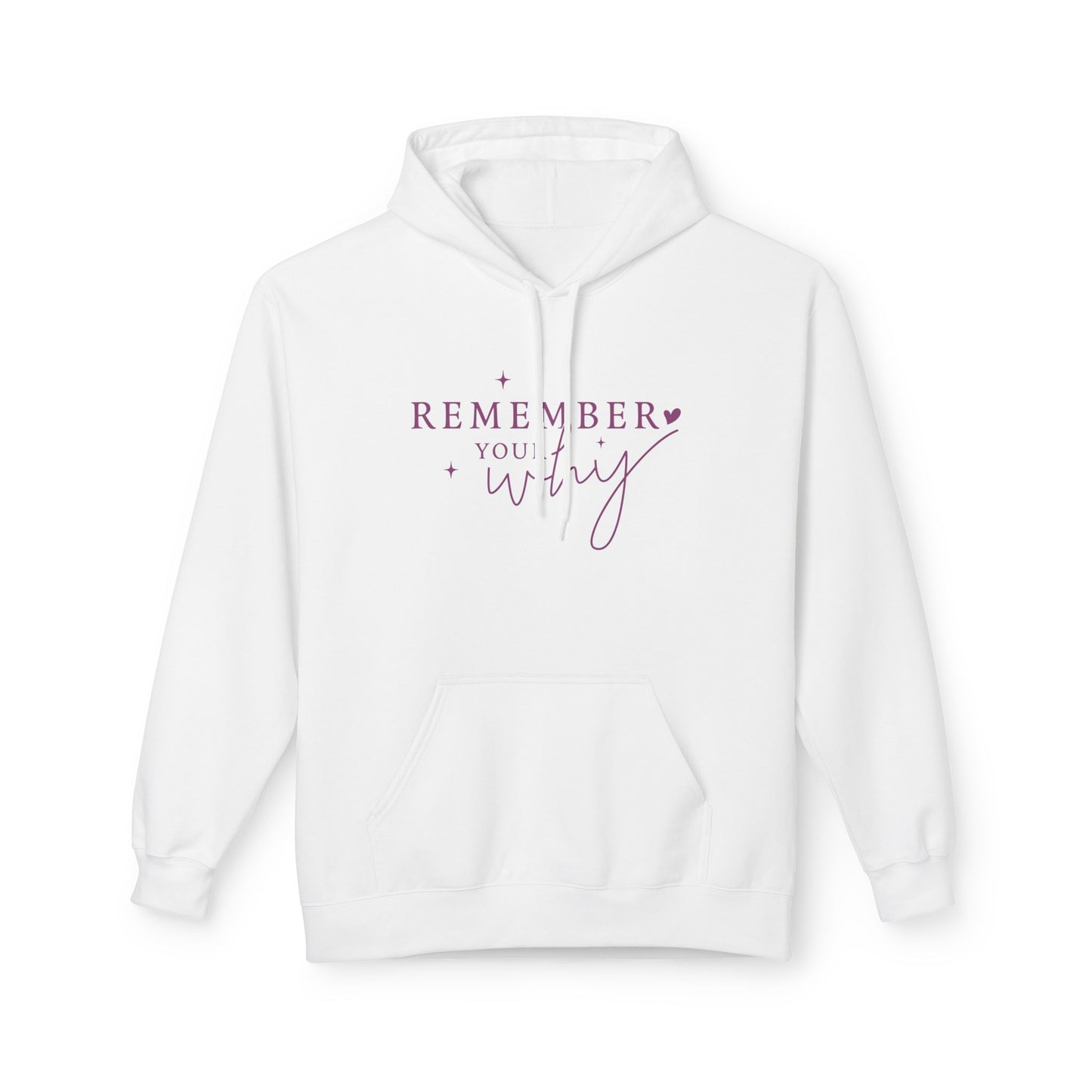 Remember Your Why - Inspirational Fleece Hoodie for Daily Motivation