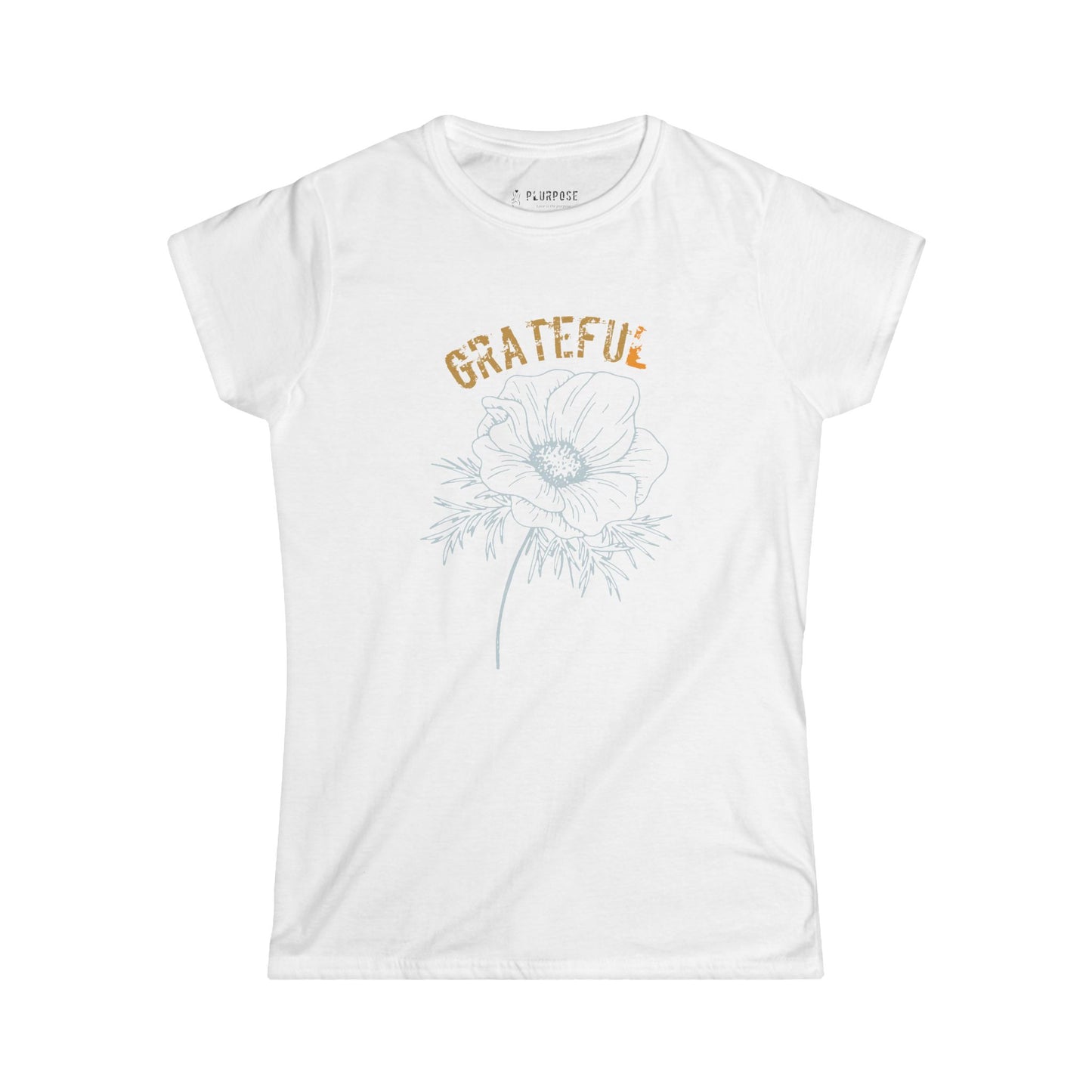 Grateful - Floral Women's Softstyle Tee