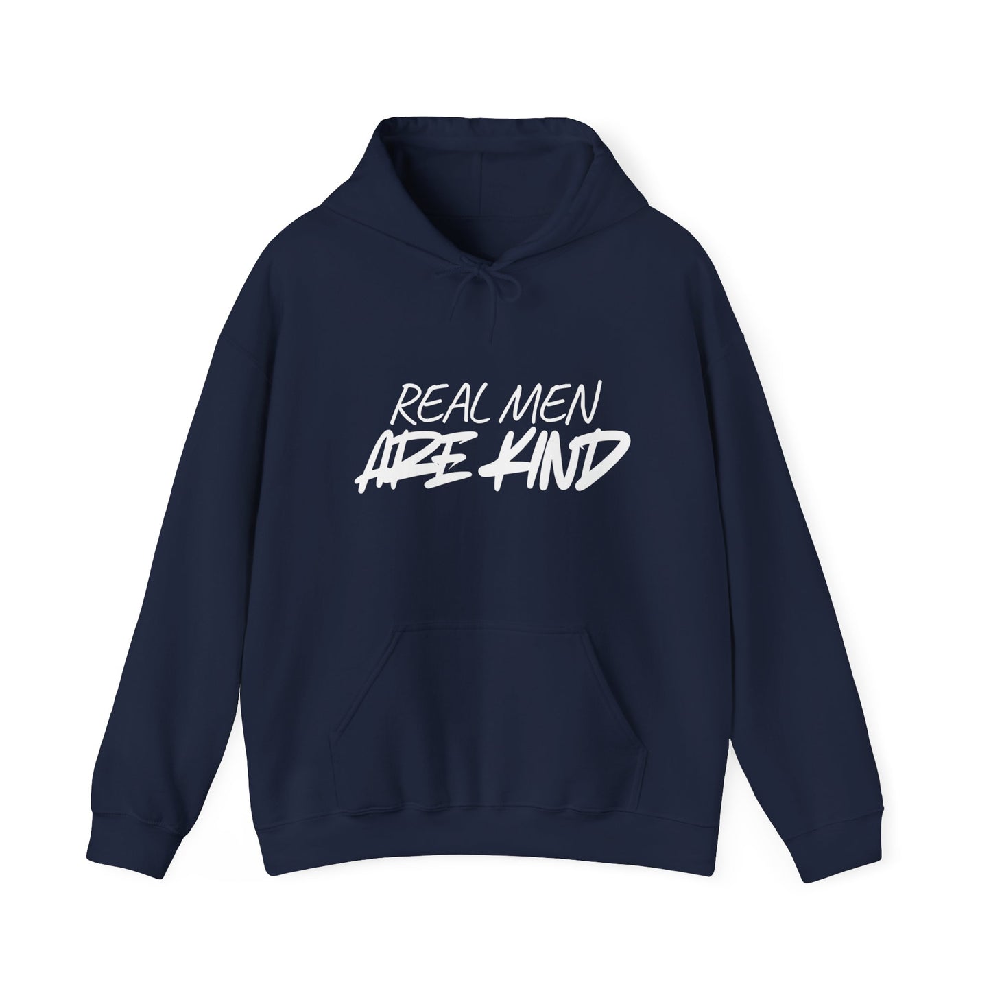 “Real Men Are Kind” Graphic Pullover Hoodie