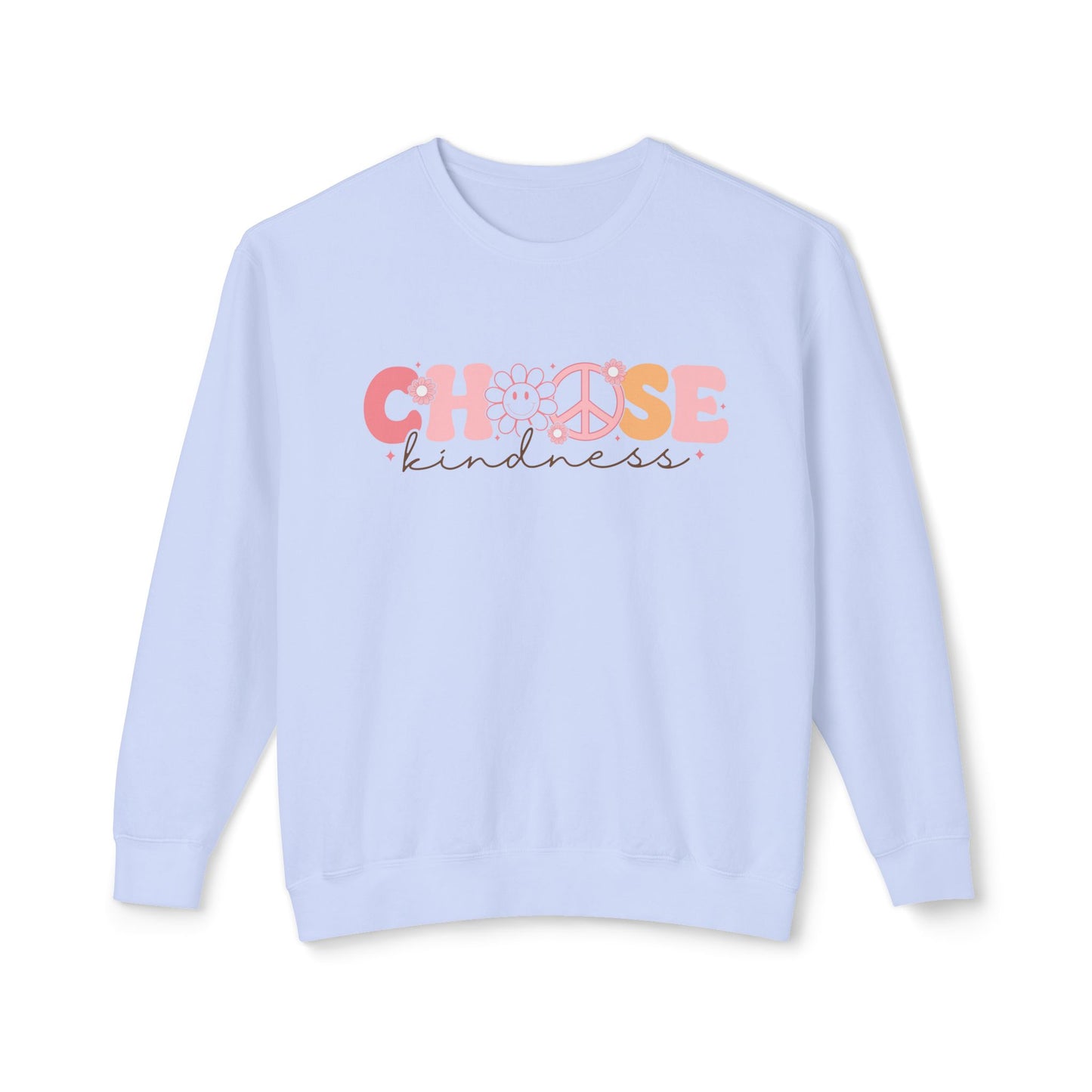 Pink - Choose Kindness - Lightweight Crewneck Sweatshirt