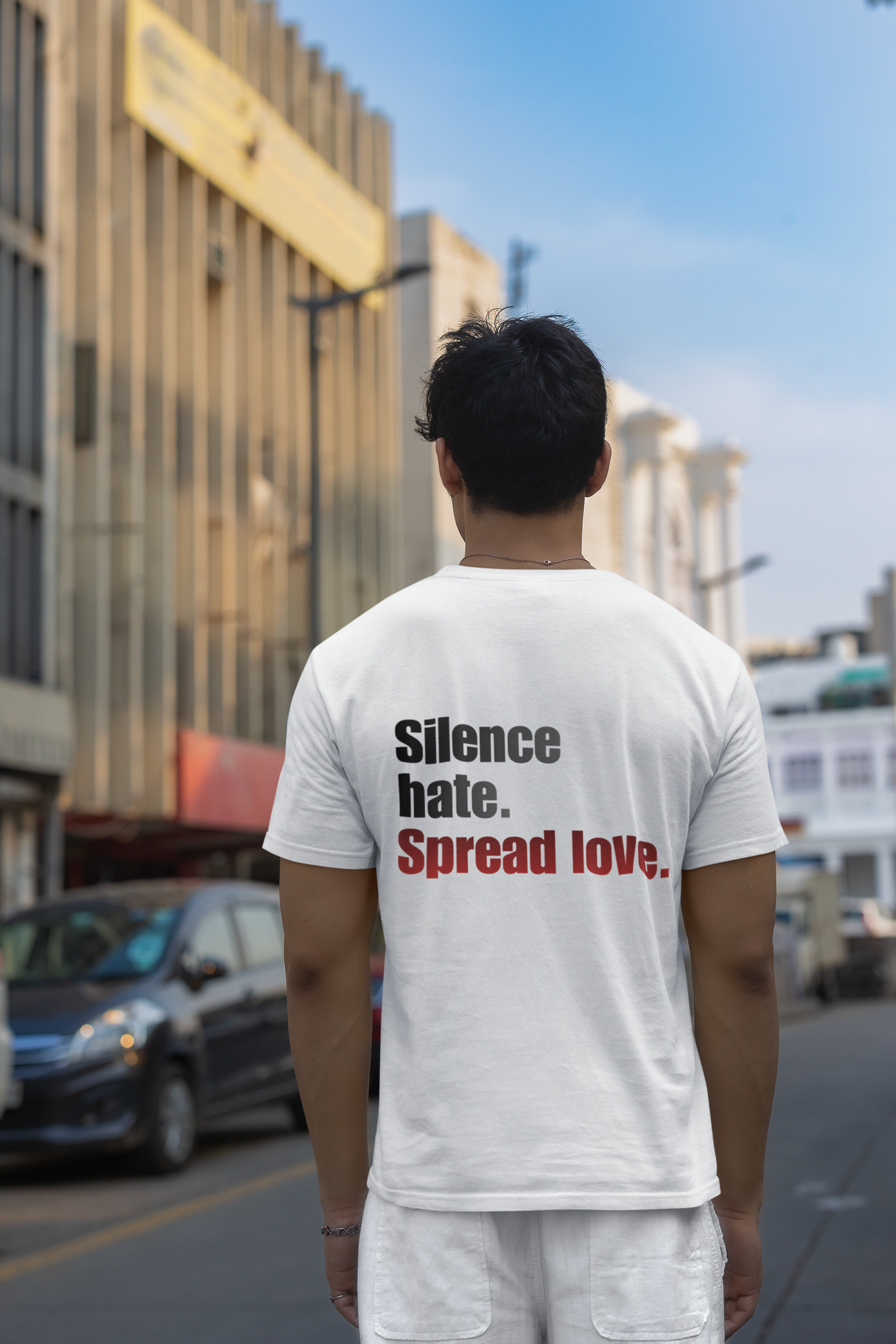Love Loud T-Shirt — "Silence Hate. Spread Love." Inspirational Graphic Tee