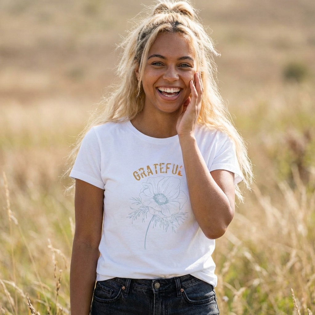 Grateful - Floral Women's Softstyle Tee