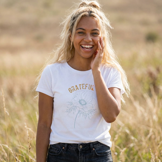 Grateful - Floral Women's Softstyle Tee