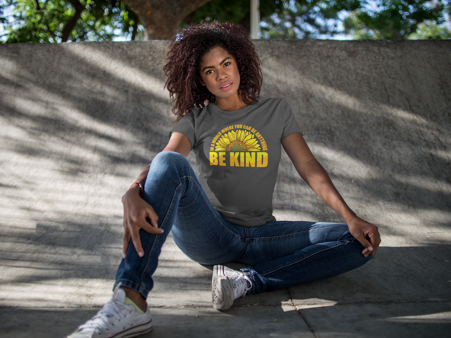 Be Kind - Sunflower - Women's Inspirational Tee