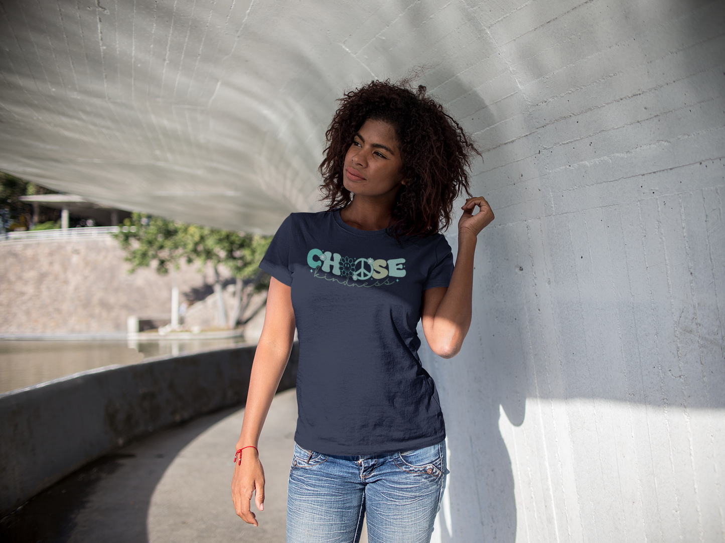 Teal Choose Kindness - Women's Softstyle Tee