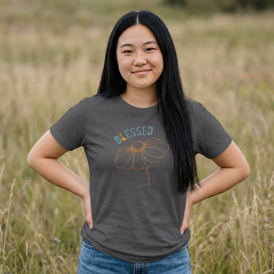 Blessed - Floral Women's Tee, Inspirational T-Shirt