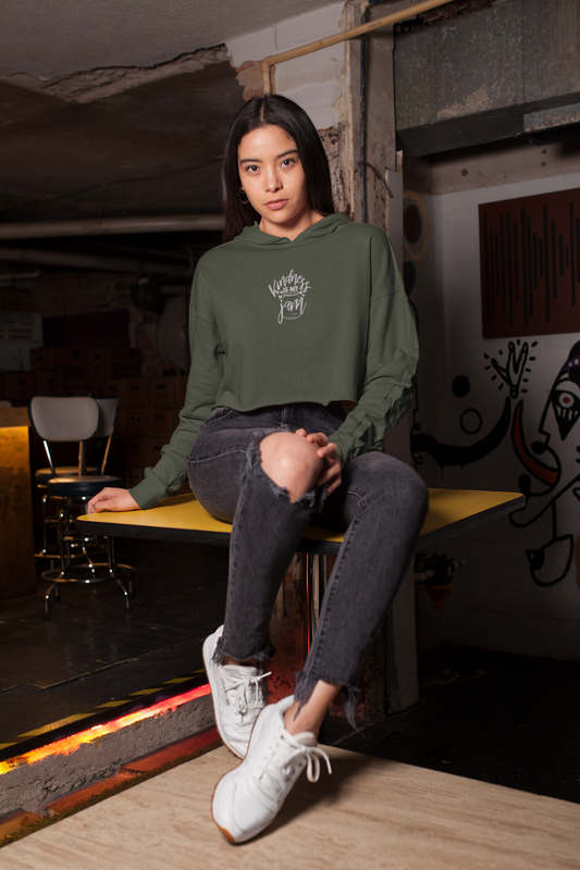 Kindness is my Jam - Women's Empowerment Cropped Hoodie