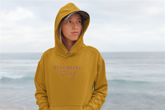 Remember Your Why - Inspirational Fleece Hoodie for Daily Motivation