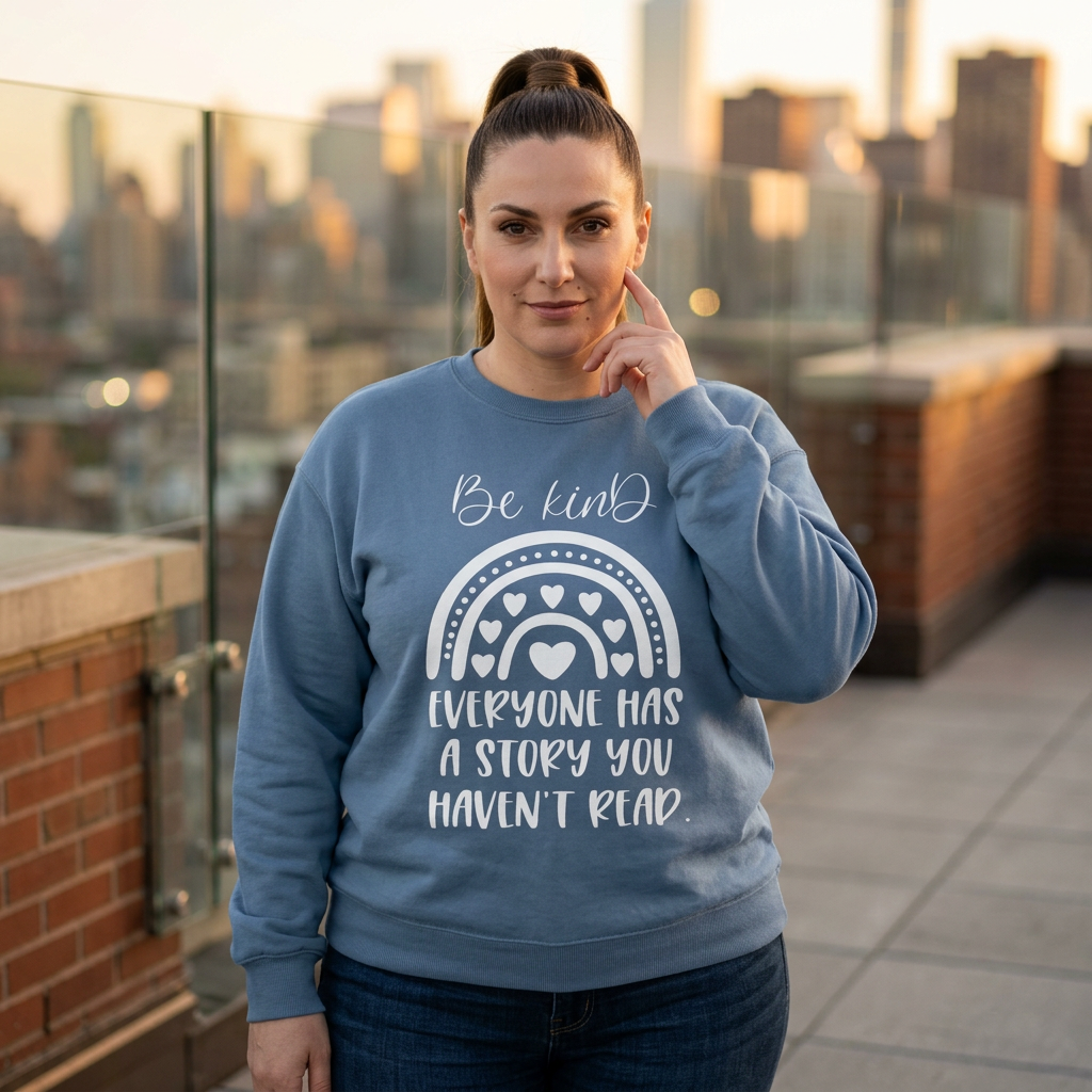 "Everyone has a Story" Quote Sweatshirt - Crewneck Pullover