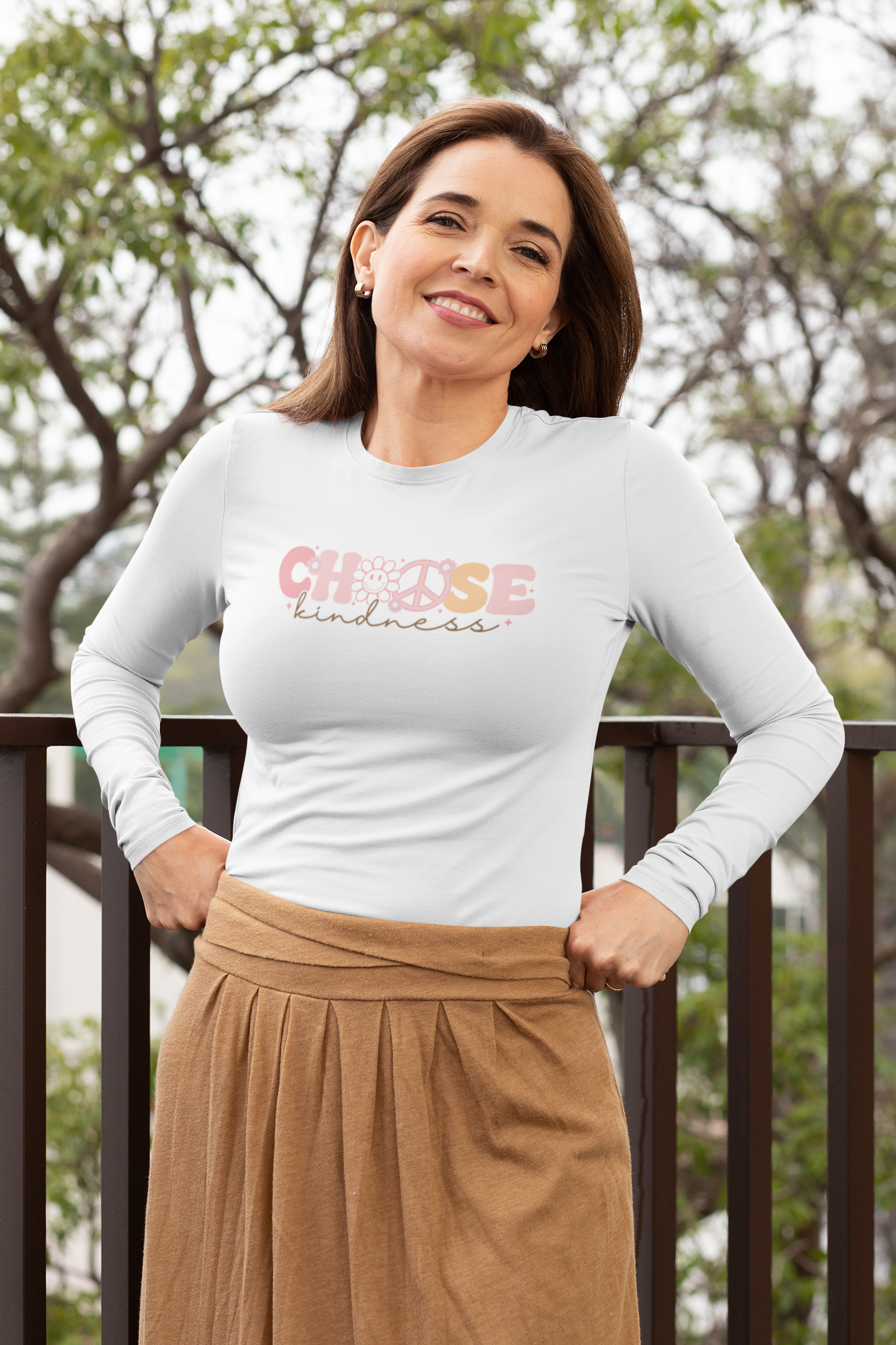Pink - Choose Kindness - Long Sleeve Tee