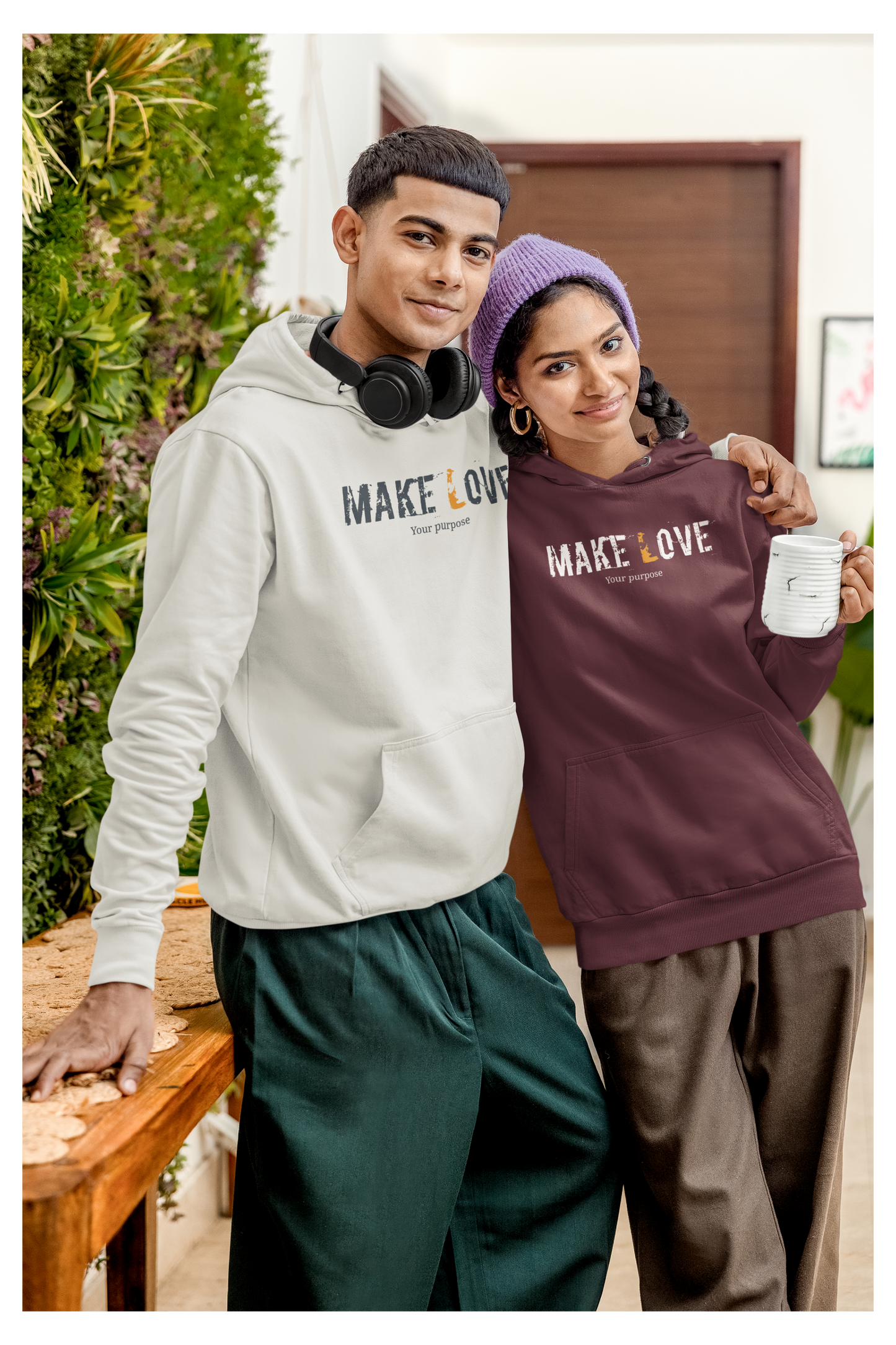 Make Love, your Purpose - Unisex Hooded Sweatshirt