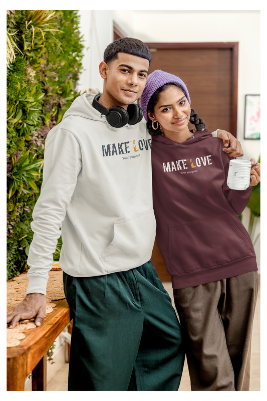 Make Love, your Purpose - Unisex Hooded Sweatshirt