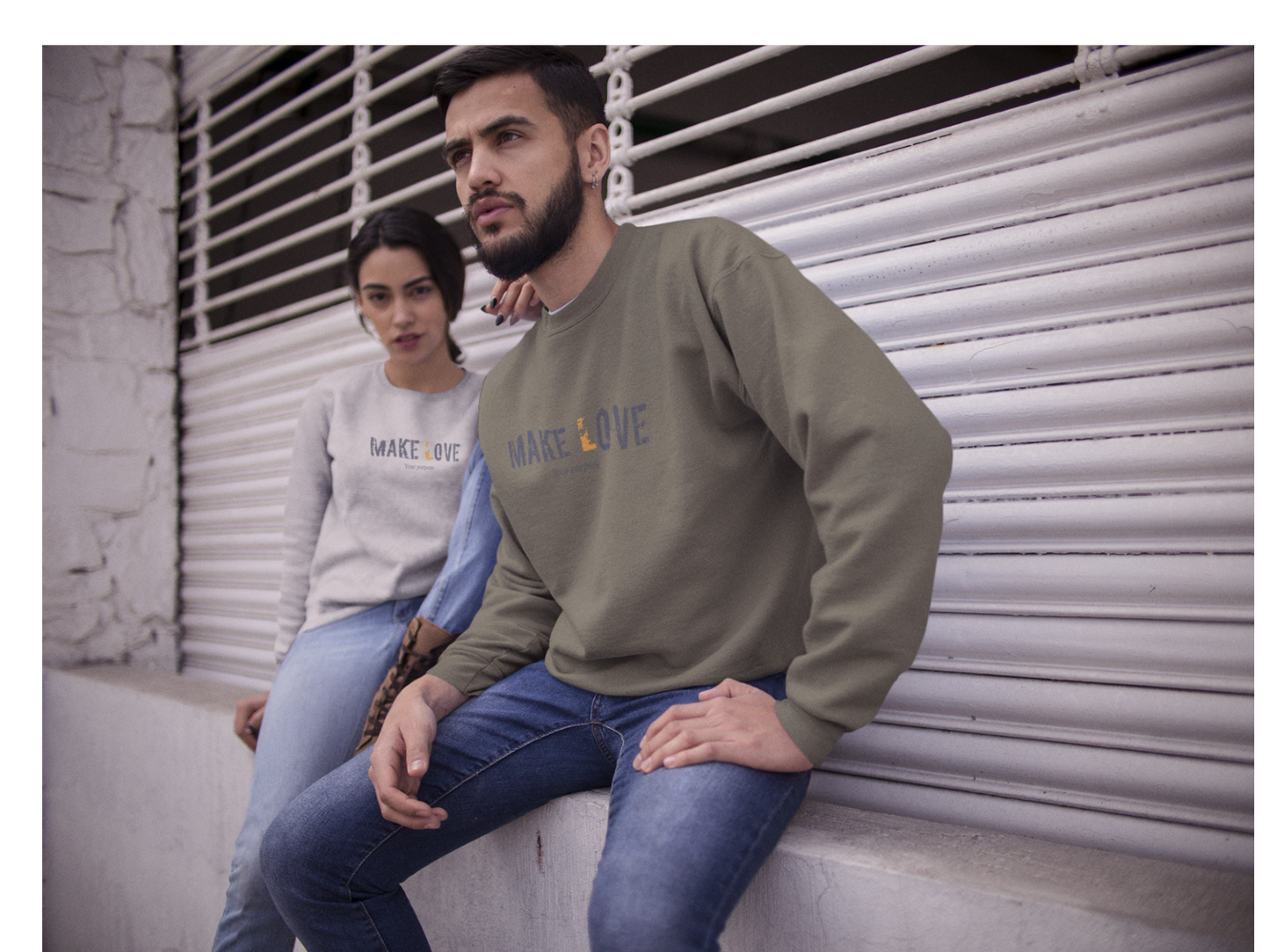 Make Love Your Purpose, Inspirational Fleece Sweatshirt