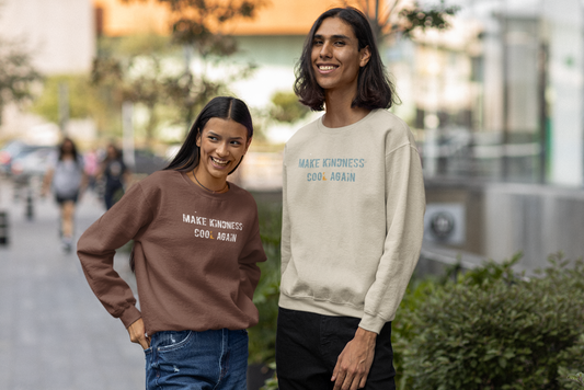 Make Kindness Cool Again - Unisex Cozy Crewneck Sweatshirt