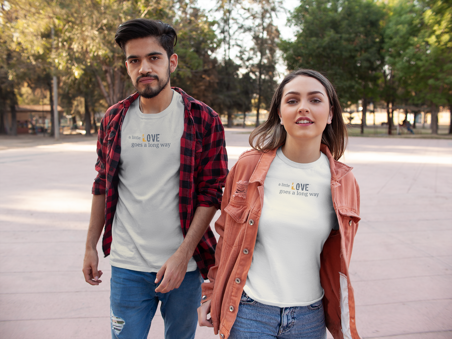 A Little Love Goes a Long Way Quote- Unisex Tee