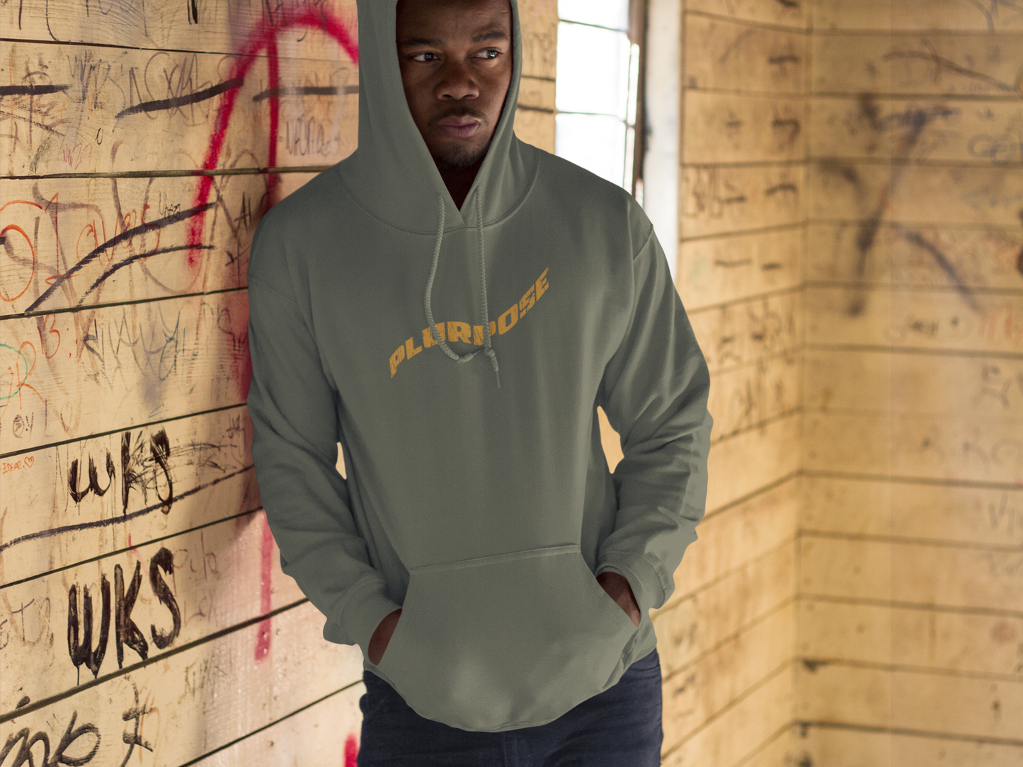Plurpose Wave - Cozy Unisex Hooded Sweatshirt