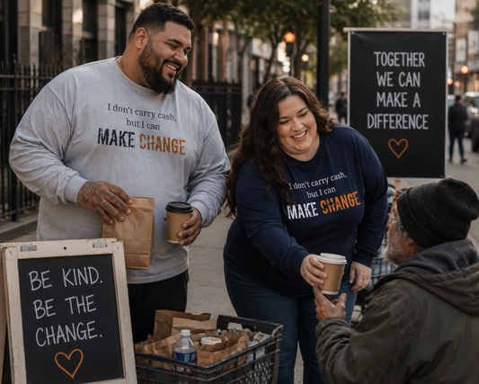I don't carry cash, but I can Make CHANGE- Unisex Inspirational Long Sleeve Tee
