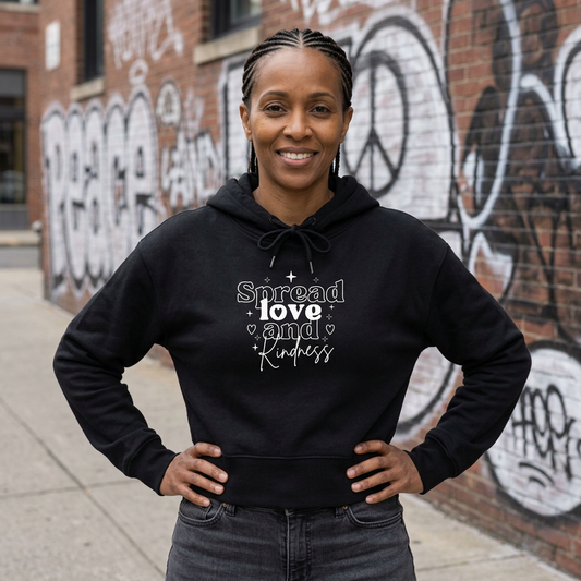 Spread Love and Kindness - Women's Cropped Hoodie