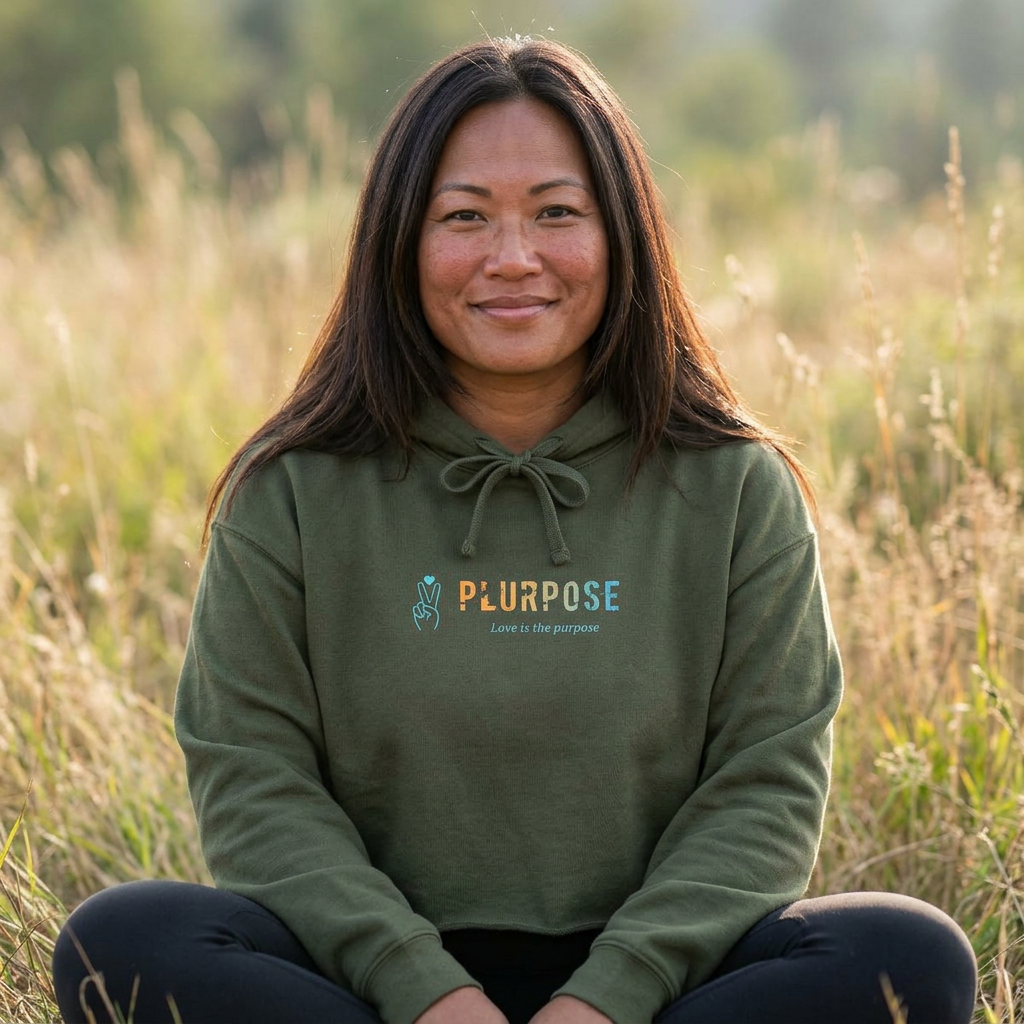 'Plurpose' Design - Women's Cropped Hoodie