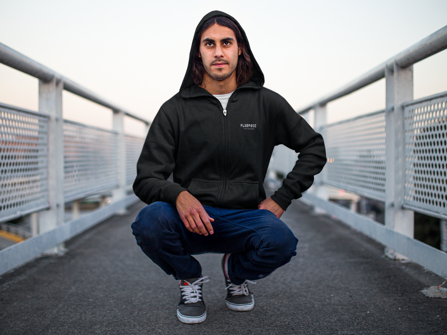 Make Love your purpose - Unisex Full Zip Hooded Sweatshirt
