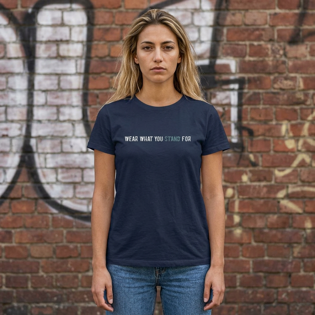 Women's Tee — "Wear What You Stand For" Minimalist Inspirational Shirt
